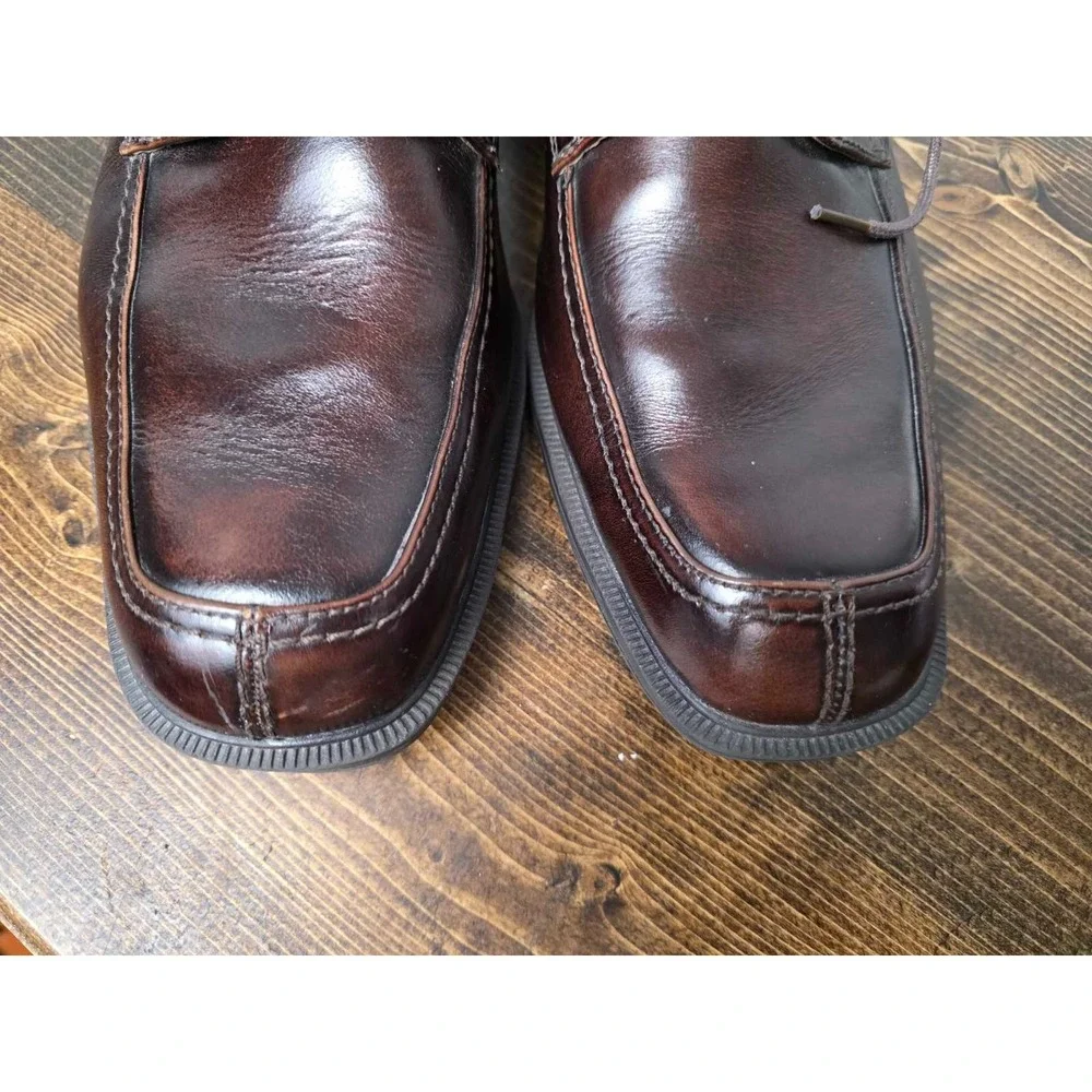 Florsheim Billings Men's 10 D Shoes Brown Leather Derby Square Toe Oxford‎ 13113